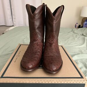 Tecovas Men’s Duke Ostrich Roper Boots